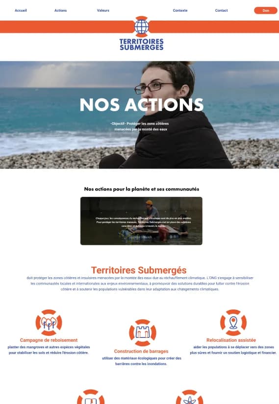 Site web du projet Territoires submergés
